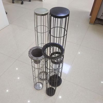 Plastik Penyemprotan Dust Collector Skeleton Bentuk Bulat Filter Kandang Untuk Baghouse