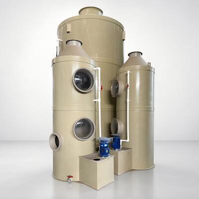 PP Wet Scrubber Gas Desulfurization Tower Limbah Gas Dengan Pompa Blower